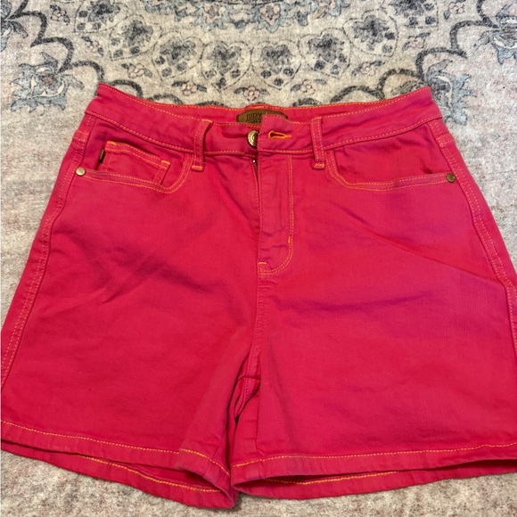 Judy Blue Hot Pink Jean Shorts - Picture 1 of 5